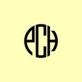 Creative Rounded Initial Letters PCH Logo Royalty Free Stock Photo