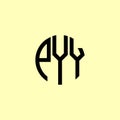 Creative Rounded Initial Letters PYY Logo Royalty Free Stock Photo