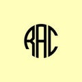 Creative Rounded Initial Letters RAC Logo Royalty Free Stock Photo