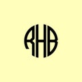 Creative Rounded Initial Letters RHB Logo Royalty Free Stock Photo