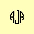 Creative Rounded Initial Letters RJR Logo Royalty Free Stock Photo