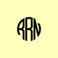 Creative Rounded Initial Letters RRM Logo Royalty Free Stock Photo