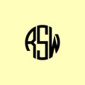 Creative Rounded Initial Letters RSW Logo