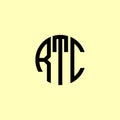 Creative Rounded Initial Letters RTC Logo Royalty Free Stock Photo