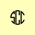 Creative Rounded Initial Letters SCC Logo Royalty Free Stock Photo