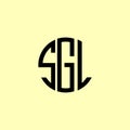 Creative Rounded Initial Letters SGL Logo Royalty Free Stock Photo