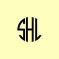 Creative Rounded Initial Letters SHL Logo Royalty Free Stock Photo