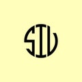 Creative Rounded Initial Letters SIV Logo Royalty Free Stock Photo