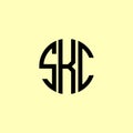 Creative Rounded Initial Letters SKC Logo Royalty Free Stock Photo