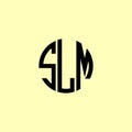 Creative Rounded Initial Letters SLM Logo Royalty Free Stock Photo