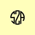 Creative Rounded Initial Letters SZA Logo
