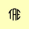 Creative Rounded Initial Letters TAE Logo