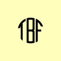 Creative Rounded Initial Letters TBF Logo Royalty Free Stock Photo