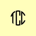 Creative Rounded Initial Letters TCC Logo Royalty Free Stock Photo