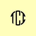 Creative Rounded Initial Letters TCI Logo Royalty Free Stock Photo