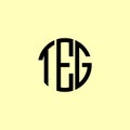 Creative Rounded Initial Letters TEG Logo