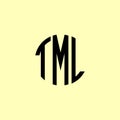 Creative Rounded Initial Letters TML Logo Royalty Free Stock Photo