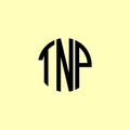 Creative Rounded Initial Letters TNP Logo Royalty Free Stock Photo