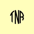 Creative Rounded Initial Letters TNR Logo Royalty Free Stock Photo