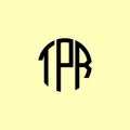Creative Rounded Initial Letters TPR Logo Royalty Free Stock Photo