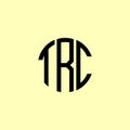 Creative Rounded Initial Letters TRC Logo Royalty Free Stock Photo