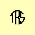 Creative Rounded Initial Letters TRS Logo Royalty Free Stock Photo