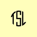 Creative Rounded Initial Letters TSL Logo Royalty Free Stock Photo