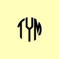 Creative Rounded Initial Letters TYM Logo Royalty Free Stock Photo