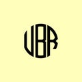 Creative Rounded Initial Letters UBR Logo Royalty Free Stock Photo