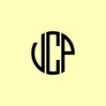 Creative Rounded Initial Letters UCP Logo Royalty Free Stock Photo