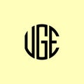 Creative Rounded Initial Letters UGE Logo Royalty Free Stock Photo