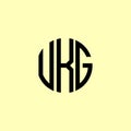 Creative Rounded Initial Letters UKG Logo Royalty Free Stock Photo