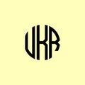 Creative Rounded Initial Letters UKR Logo Royalty Free Stock Photo
