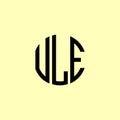 Creative Rounded Initial Letters ULE Logo Royalty Free Stock Photo