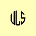 Creative Rounded Initial Letters ULS Logo Royalty Free Stock Photo