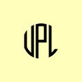Creative Rounded Initial Letters UPL Logo Royalty Free Stock Photo