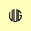 Creative Rounded Initial Letters UUG Logo Royalty Free Stock Photo