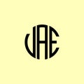 Creative Rounded Initial Letters VAE Logo Royalty Free Stock Photo