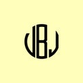 Creative Rounded Initial Letters VBJ Logo Royalty Free Stock Photo