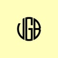 Creative Rounded Initial Letters VGB Logo Royalty Free Stock Photo