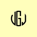 Creative Rounded Initial Letters VGJ Logo