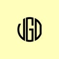 Creative Rounded Initial Letters VGO Logo Royalty Free Stock Photo