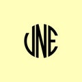 Creative Rounded Initial Letters VNE Logo Royalty Free Stock Photo