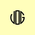 Creative Rounded Initial Letters VOG Logo Royalty Free Stock Photo