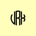Creative Rounded Initial Letters VRK Logo Royalty Free Stock Photo