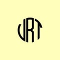 Creative Rounded Initial Letters VRT Logo Royalty Free Stock Photo
