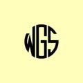 Creative Rounded Initial Letters WGS Logo Royalty Free Stock Photo