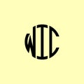 Creative Rounded Initial Letters WIC Logo