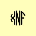 Creative Rounded Initial Letters XNF Logo Royalty Free Stock Photo