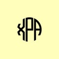 Creative Rounded Initial Letters XPA Logo Royalty Free Stock Photo